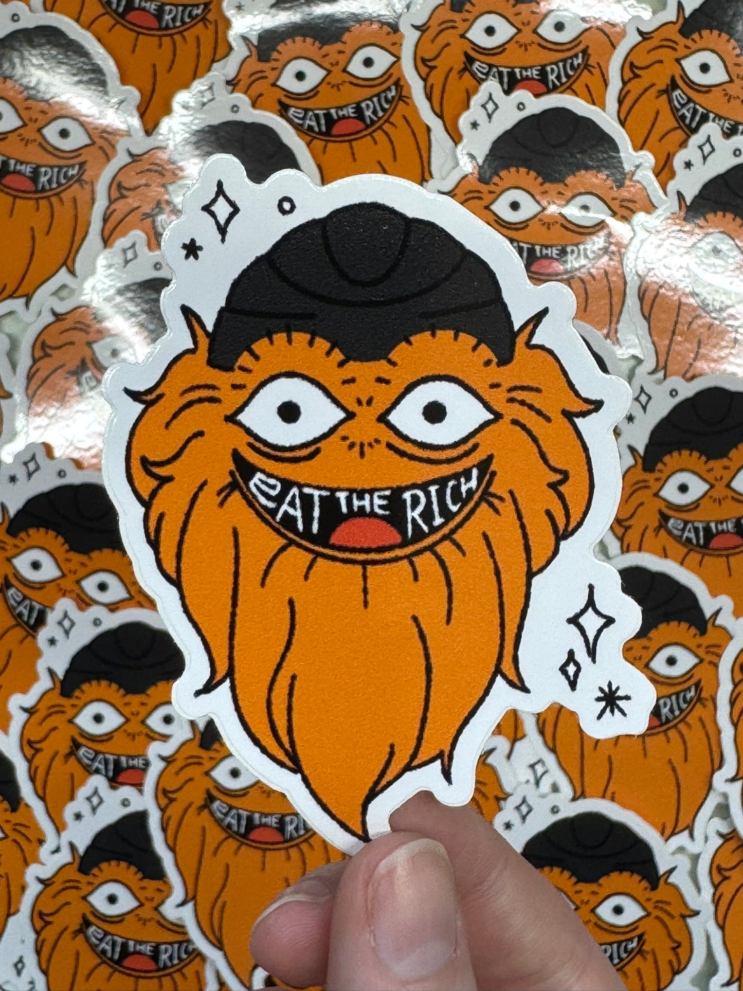 gritty eat the rich sticker